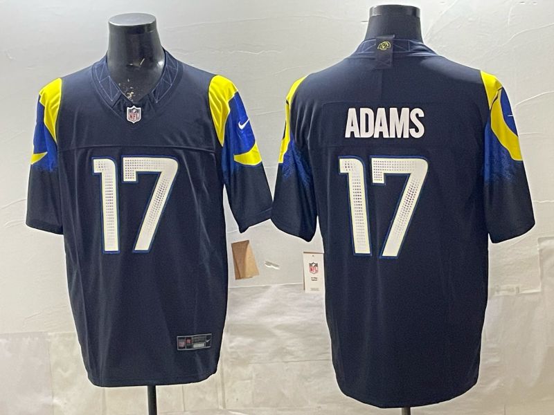 Men 2025 Los Angeles Rams #17 Adams Black 5th generation Throwback Nike Limited NFL Jersey 01->los angeles rams->NFL Jersey